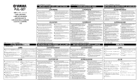 Yamaha PJL-327 - Owners Manual